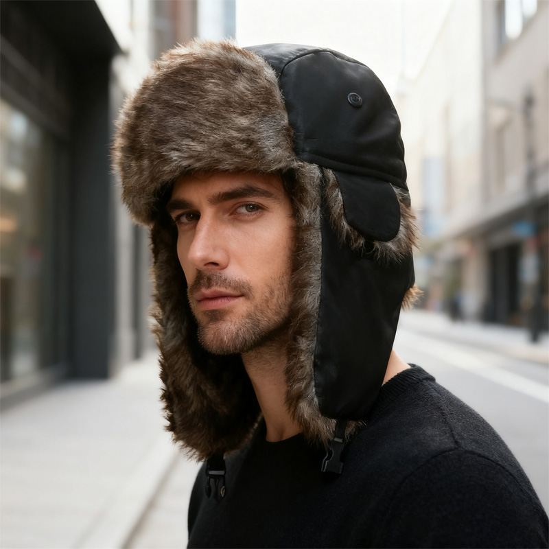 Winter Russian Ushanka Hat Men - Winter Trapper Hat 评论和价格
