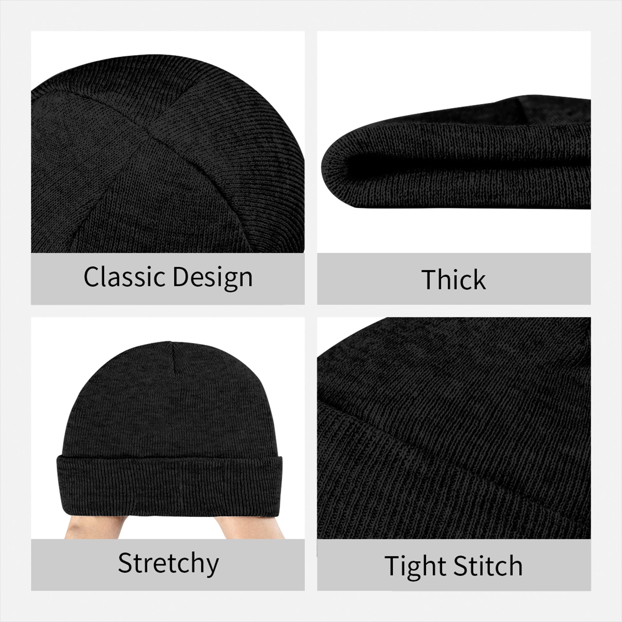 Men Women Rib Knit Cuffed Bean - Beanie Cuffed Knit 评论和价格