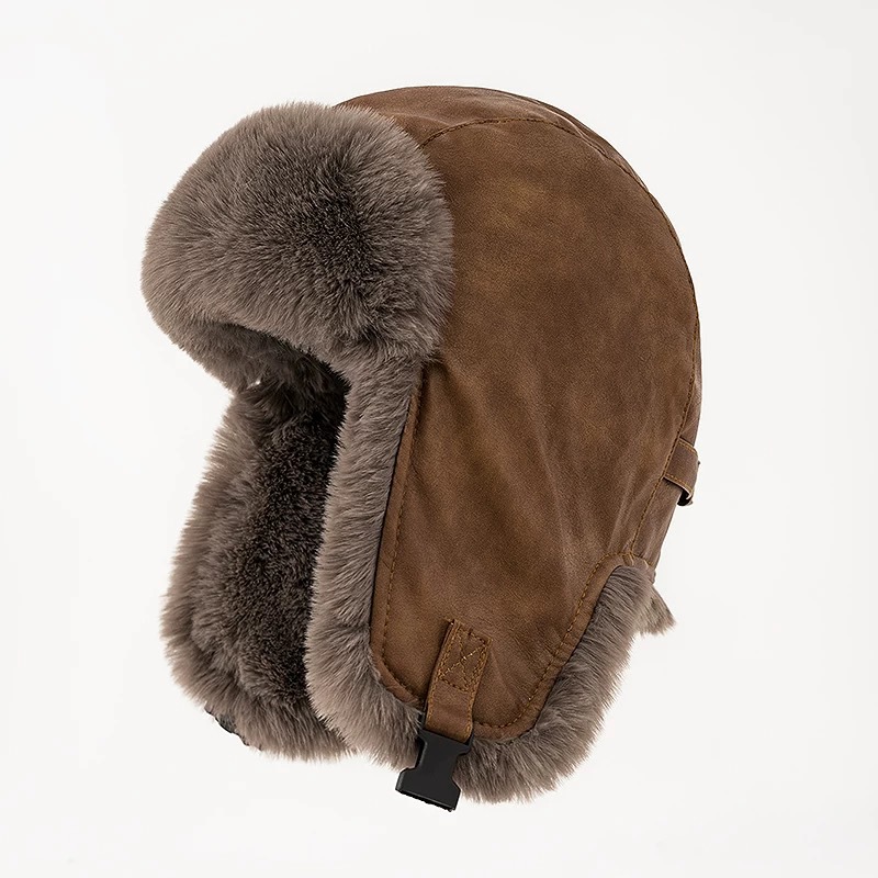1pcs Men's Winter Retro leathe - Winter Trapper Hat 评论和价格