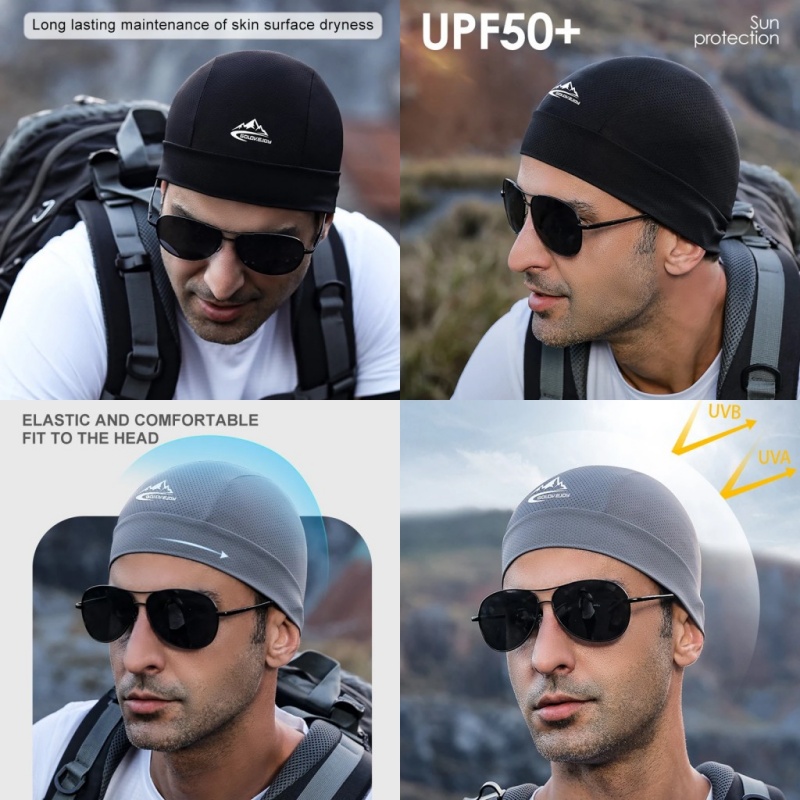 Summer Ice Silk Quick Dry Brea - Skull Cap Helmet Liner 评论和价格