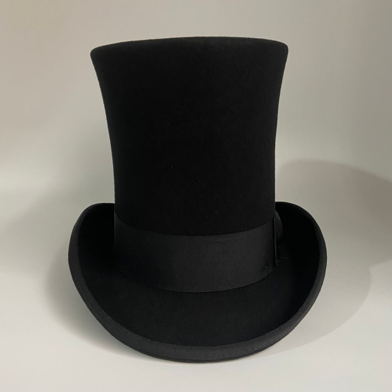 Black Wool Felt Top Hat Men's  - Fedora Hat Wool 评论和价格